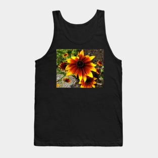 Yellow and Red Coneflower Tank Top